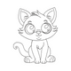 Cute Playful Kitten Embroidery Design V2, Instant Download