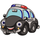Cute Police Car Embroidery Design, Kids Transport Machine Embroidery Pattern, Instant Download