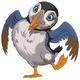Cute Puffin Bird Embroidery Design, Instant Download