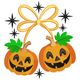 Cute Pumpkin Pair Embroidery Design, Halloween Pattern, Instant Download