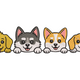 Cute Puppies Border Embroidery Design, Instant Download