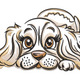 Puppy Peeking Embroidery Design, Cute Dog Peek-a-Boo Pattern, Instant Download