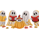 Reading Ghosts Embroidery Design, Halloween Book Ghost Machine Embroidery Pattern, Instant Download