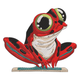 Cute Red Tree Frog Embroidery Design, Instant Download