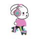 Cute Roller Skating Girl with Headphones Embroidery Design, Instant Download