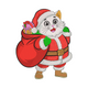 Santa Cat Christmas Embroidery Design, Cute Cat in Santa Hat Pattern, Instant Download