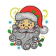 Cute Santa Claus Face Embroidery Design, Instant Download