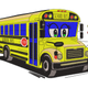 Cute School Bus Embroidery Design, Cartoon Yellow Bus Pattern, Instant Download