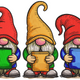 Cute School Gnome Embroidery Design, Instant Download