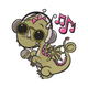 Cute Singing Baby Dragon Embroidery Design, Instant Download