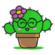 Smiling Cactus Embroidery Design, Instant Download