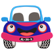 Cute Smiling Car Embroidery Design, Kids Cartoon Vehicle Machine Embroidery, Instant Download