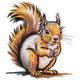 Cute Squirrel Embroidery Design, Instant Download