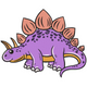 Cute Stegosaurus Embroidery Design, Kids Dinosaur Machine Embroidery, Instant Download