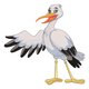 Cute Stork Embroidery Design, Baby Shower Bird Machine Embroidery Pattern, Instant Download