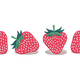 Cute Strawberry Border Embroidery Design, Instant Download