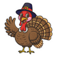 Cute Thanksgiving Turkey Embroidery Design, Fall Holiday Pattern, Instant Download