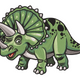 Cute Triceratops Dinosaur Embroidery Design, Kids Dino Machine Embroidery Pattern, Instant Download