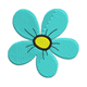 Cute Turquoise Flower Embroidery Design, Instant Download