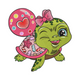Turtle Candy Embroidery Design, Whimsical Kids Machine Embroidery, Instant Download