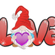 Cute Valentine Gnome Love Embroidery Design, Instant Download