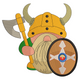 Viking Gnome Embroidery Design, Cute Cartoon Machine Embroidery Pattern, Instant Download