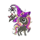 Cute Witch Unicorn Halloween Embroidery Design, Instant Download