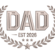 Dad Est 2026 Embroidery Design, Father's Day Pattern, Machine Embroidery Pattern, Instant Download