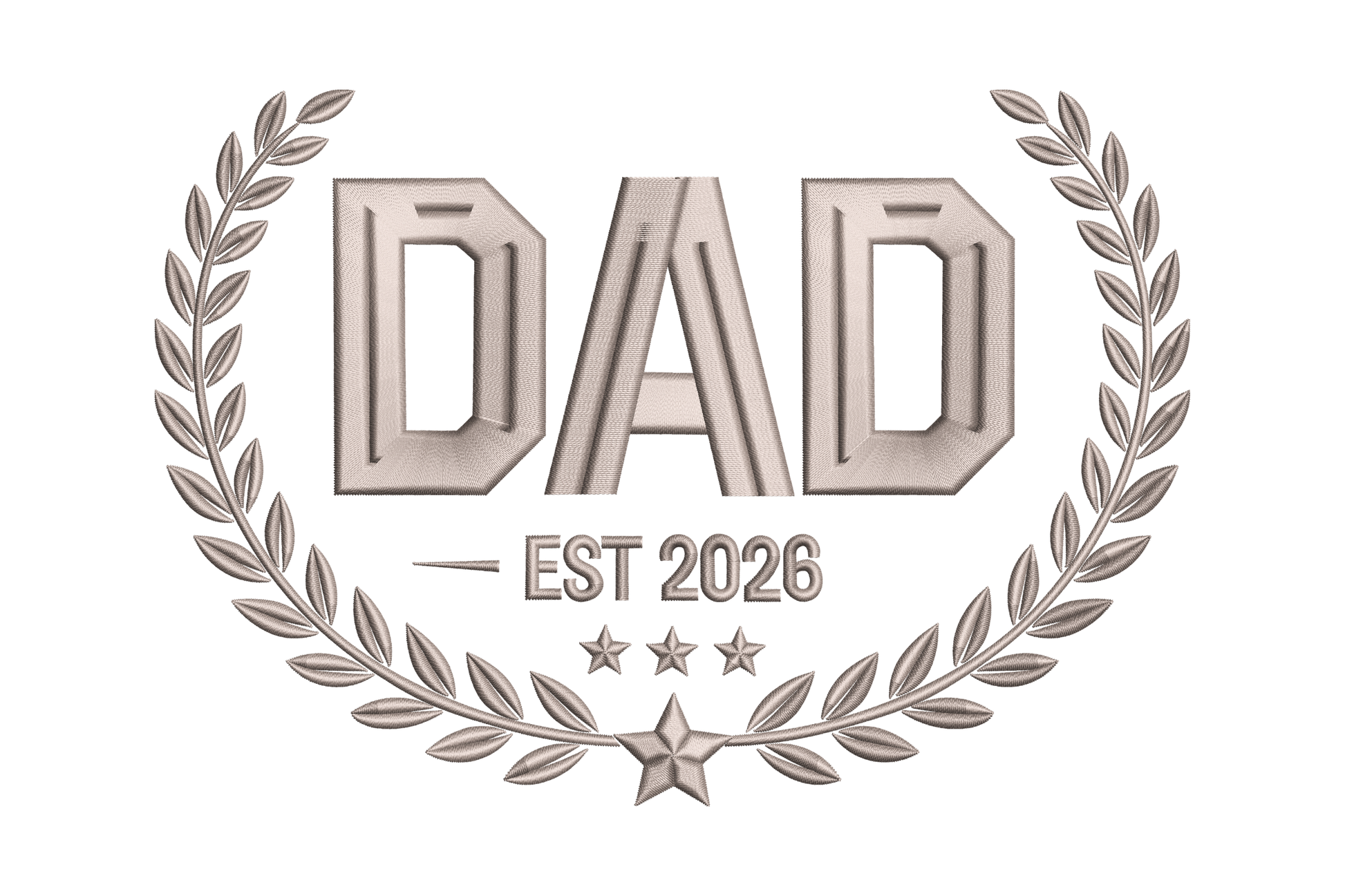 Dad Est 2026 Embroidery Design