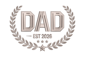 Dad Est 2026 Embroidery Design, Father's Day Pattern, Machine Embroidery Pattern, Instant Download