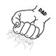 Dad Fist Bump Embroidery Design, Instant Download