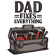 Dad Fixes Everything Embroidery Design, Instant Download