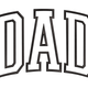 DAD Varsity Letter Embroidery Design, Father's Day Machine Embroidery, Instant Download