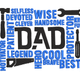 Dad Word Art Embroidery Design, Father's Day Pattern, Instant Download