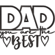Dad You Are the Best Embroidery Design, Father's Day Machine Embroidery, Instant Download