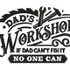 Dad's Workshop Embroidery Design, Instant Download