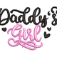 Daddy's Girl Embroidery Design, Baby Girl Nursery Quote Pattern, Instant Download