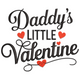 Daddy's Little Valentine Embroidery Design, Instant Download