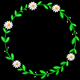 Daisy Floral Wreath Embroidery Design, Instant Download