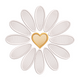 Daisy Heart Embroidery Design, Machine Embroidery Pattern, Instant Download