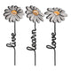 Daisy Love Word Stem Embroidery Design, Instant Download