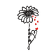 Daisy Mama Heart Embroidery Design, Instant Download