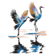 Dancing Crane Embroidery Design, Instant Download