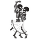 Dancing Skeleton Couple Embroidery Design, Instant Download