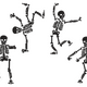 Dancing Skeletons Embroidery Design, Instant Download