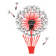 Dandelion Hot Air Balloon Embroidery Design, Instant Download