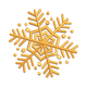 Decorative Snowflake With Dots Embroidery Design, Instant Download