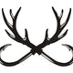 Deer Antlers Fishing Hooks Embroidery Design, Instant Download