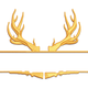 Deer Antlers with Crossed Rifles Embroidery Design, Instant Download