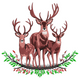 Deer Family Embroidery Design, Machine Embroidery Pattern, Instant Download